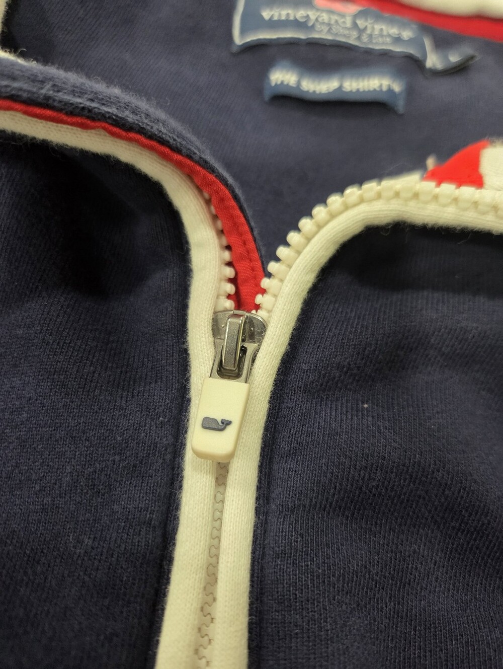Vineyard Vines The Shep Shirt Nautical Striped Quarter-Zip Pullover Large - Picture 7 of 8